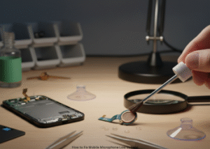 Using this keyword" how to fix mobile microphone low volume " create an image without any text human. And the image will be very realistic.